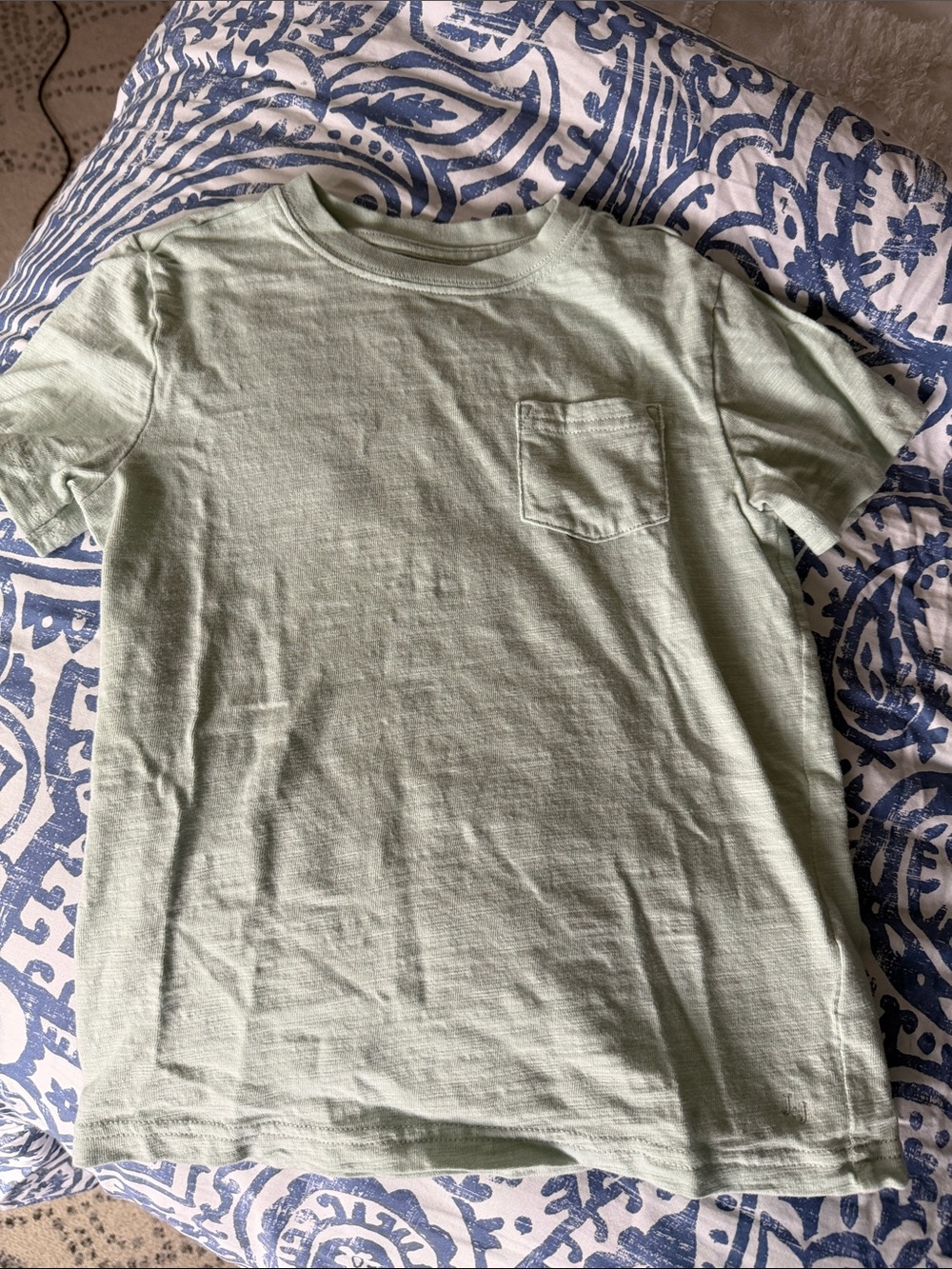 Boy's Janie & Jack Short-Sleeve Pocket Tee in Sage Green
